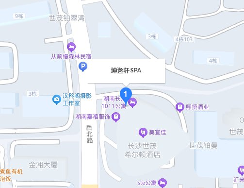 长沙河西观沙岭坤逸轩spa，店